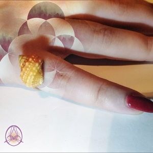 Bright Orange Shell Ring